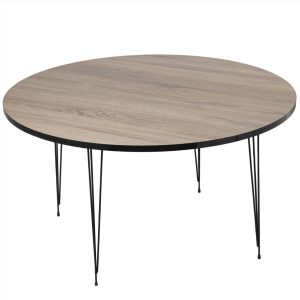 MESA CENTRO MADERA REDONDA 85X85 ALTO 50 CM