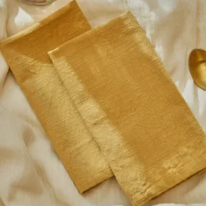 Set de 2 servilletas de algodón mostaza Gavema